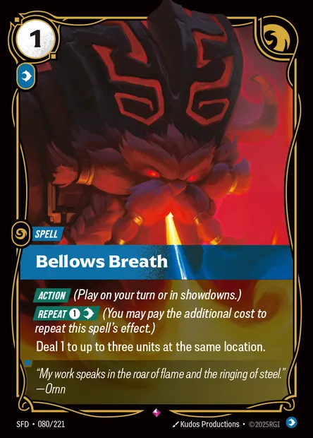 Bellows Breath, carte Riftbound SFD 080 — extension Spiritforged