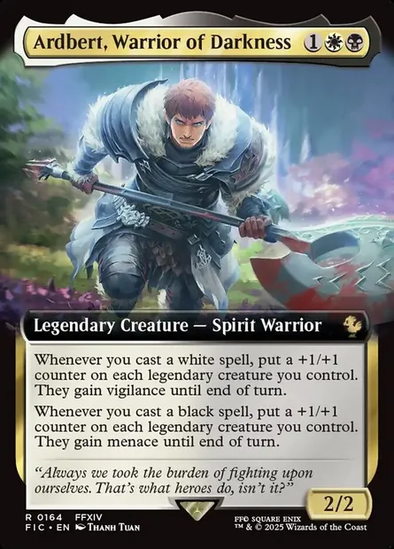 Ardbert, Warrior of Darkness, Magic card FIC 164 — Final Fantasy Commander set