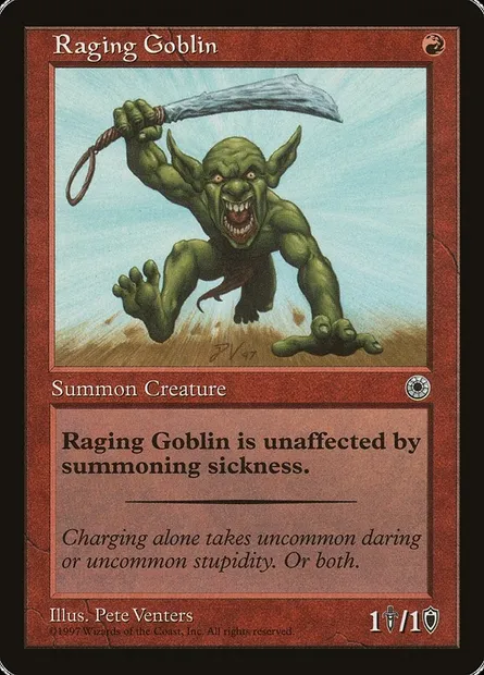 Raging Goblin, Magic card POR 145 — Portal set