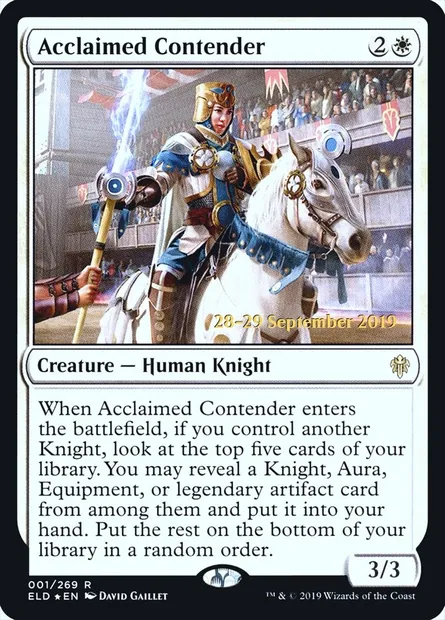 Concurrente acclamée, carte Magic PELD 1s — extension Throne of Eldraine Promos
