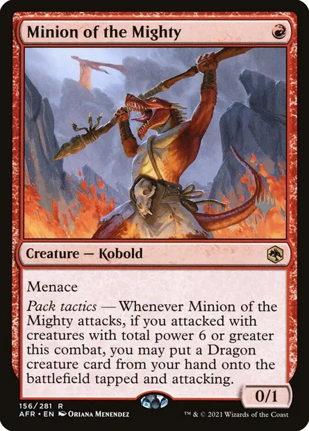 Mignon des puissants, carte Magic PAFR 156p — extension Adventures in the Forgotten Realms Promos