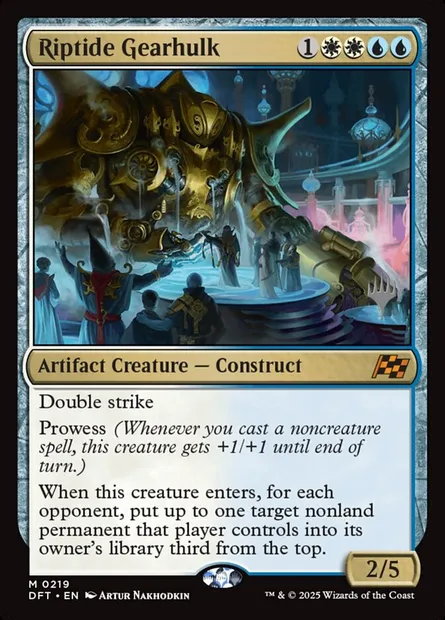 Riptide Gearhulk, Magic card PDFT 219p — Aetherdrift Promos set