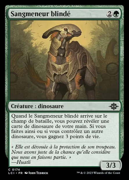 Sangmeneur blindé, carte Magic LCI 174 — extension The Lost Caverns of Ixalan