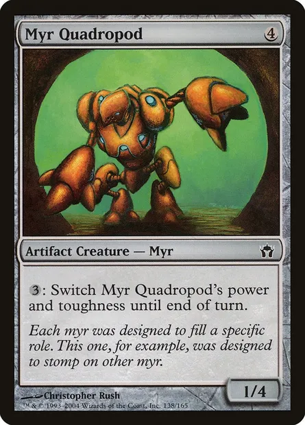 Quadripode myr, carte Magic 5DN 138 — extension La Cinquième Aube