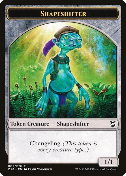 Changeforme, carte Magic TC18 2 — extension Commander 2018 Tokens