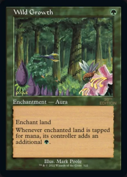 Wild Growth, Magic card 30A 522 — 30th Anniversary Edition set