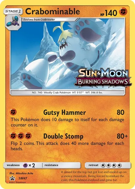 Crabominable, Pokémon card SM 47 — SM Black Star Promos set