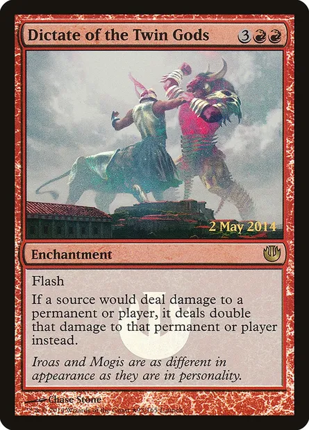 Précepte des dieux jumeaux, carte Magic PJOU 93★ — extension Journey into Nyx Promos