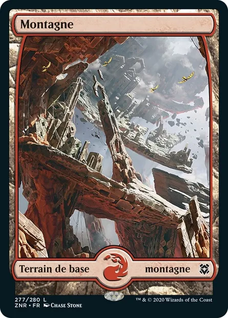 Montagne, carte Magic ZNR 277 — extension Renaissance de Zendikar