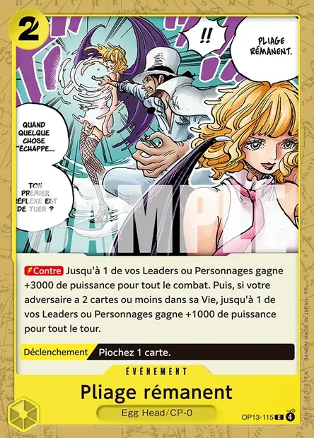 Pliage rémanent, carte One Piece OP13-115 — extension SUCCESSEURS