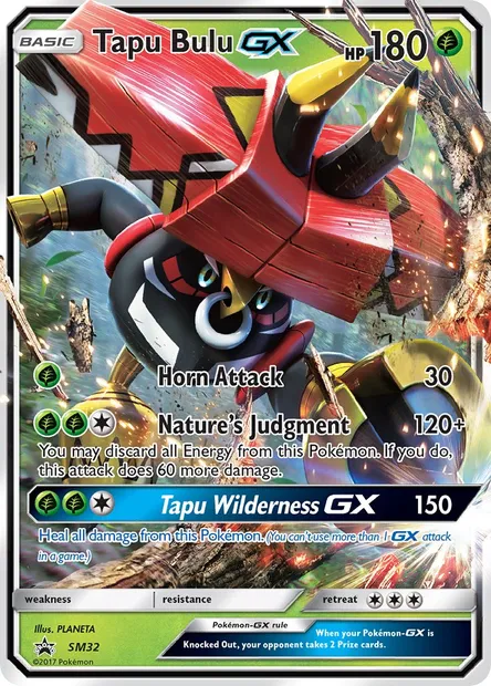 Tapu Bulu GX, Pokémon card SM 32 — SM Black Star Promos set