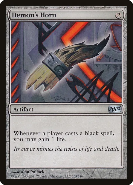 Demon's Horn, Magic card M12 205 — Magic 2012 set