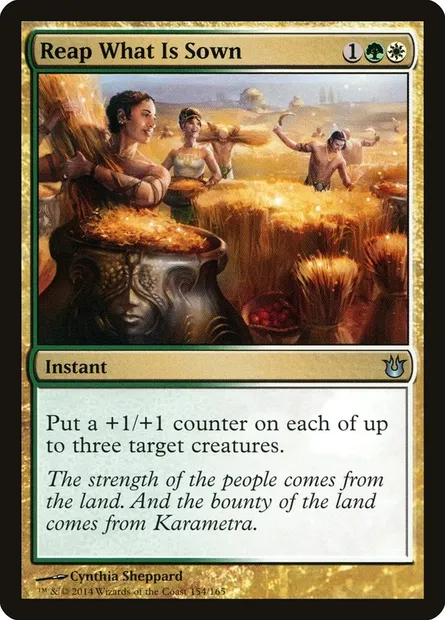 Reap What Is Sown, Magic card BNG 154 — Born of the Gods set