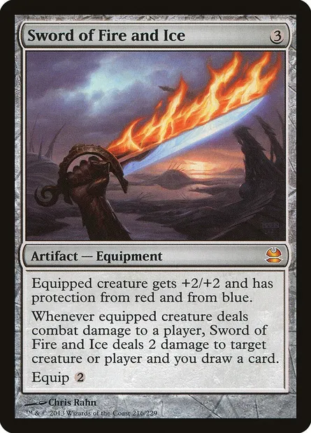 Épée d'Eau et de Feu, carte Magic MMA 216 — extension Modern Masters