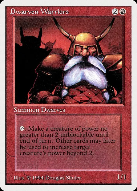 Dwarven Warriors, Magic card SUM 144 — Summer Magic / Edgar set