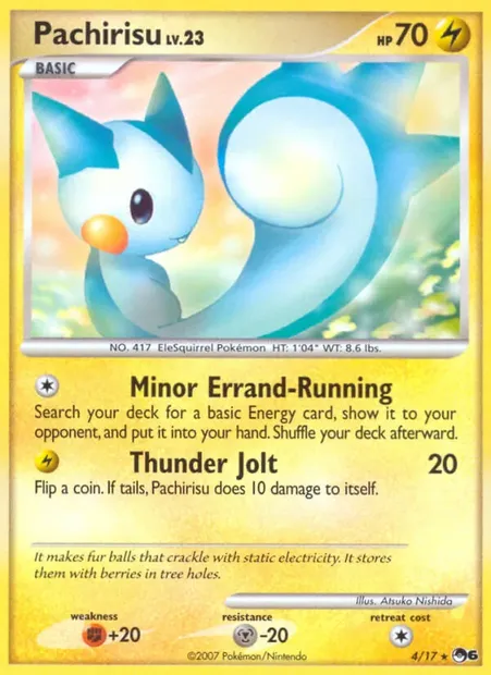 Pachirisu, carte Pokémon P6 4 — extension POP Series 6