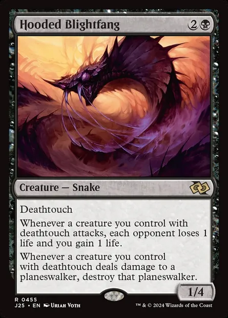 Hooded Blightfang, Magic card J25 455 — Foundations Jumpstart set