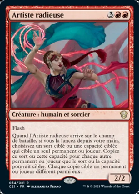 Artiste radieuse, carte Magic C21 54 — extension Commander 2021