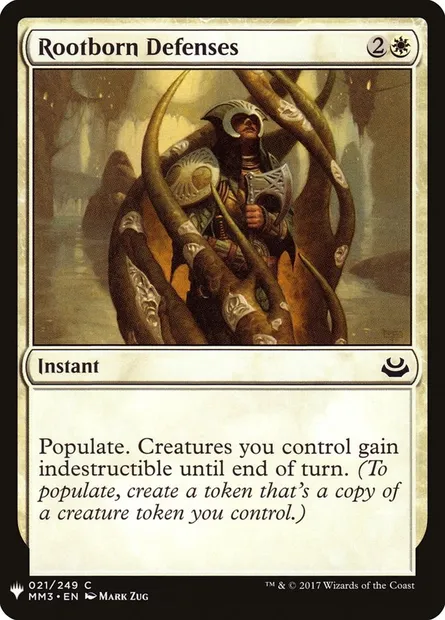 Rootborn Defenses, Magic card PLST MM3-21 — The List set