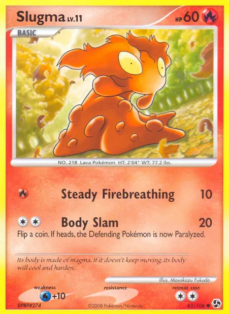 Slugma, Pokémon card GE 83 — Great Encounters set