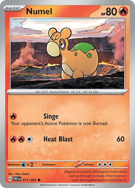 Numel, Pokémon card PAF 011 — Paldean Fates set