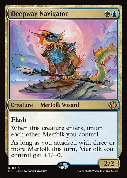 Deepway Navigator, Magic card PECL 214p — Lorwyn Eclipsed Promos set