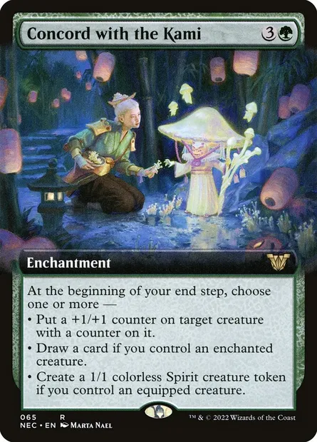 Concord with the Kami, Magic card NEC 65 — Neon Dynasty Commander set