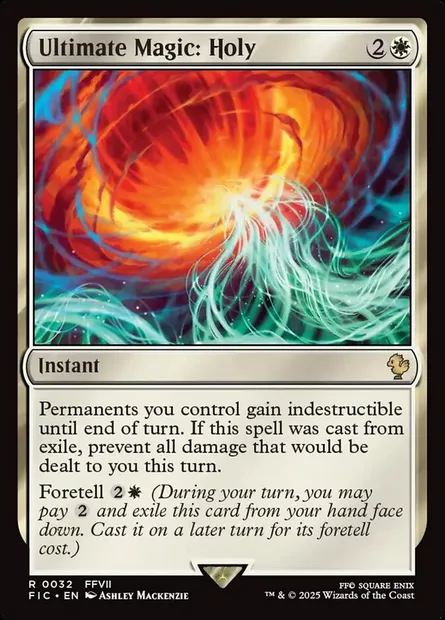 Ultimate Magic: Holy, Magic card FIC 32 — Final Fantasy Commander set