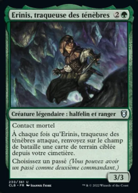 Erinis, traqueuse des ténèbres, carte Magic CLB 230 — extension Commander Légendes : la bataille de la Porte de Baldur