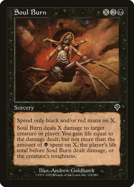 Brûlure des âmes, carte Magic INV 124 — extension Invasion