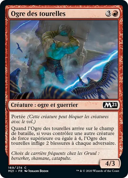 Ogre des tourelles, carte Magic M21 169 — extension Core Set 2021