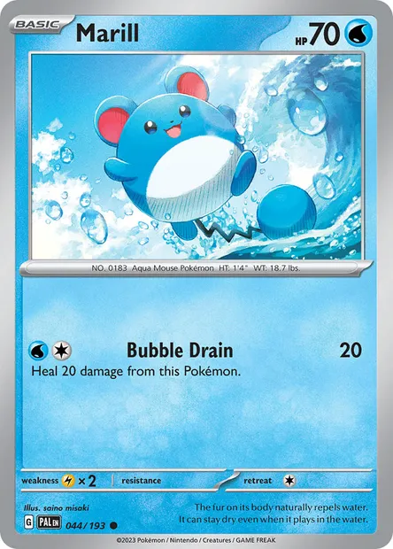 Marill, Pokémon card PAL 044 — Paldea Evolved set