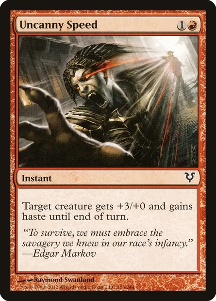 Uncanny Speed, Magic card AVR 163 — Avacyn Restored set