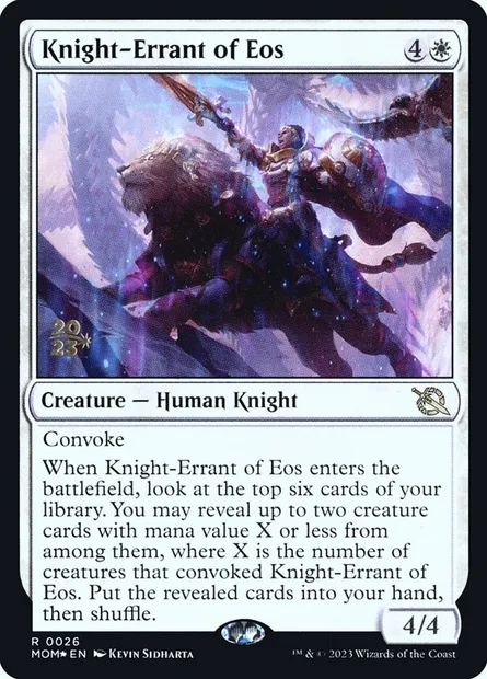 Knight-Errant of Eos, Magic card PMOM 26s — March of the Machine Promos set