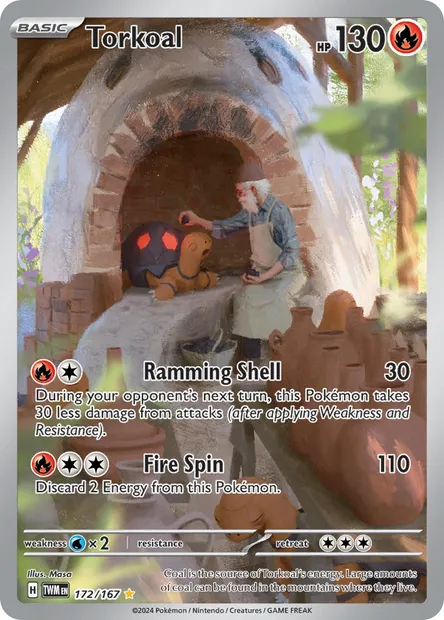 Torkoal, Pokémon card TWM 172 — Twilight Masquerade set