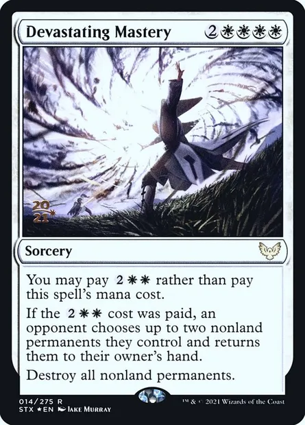 Devastating Mastery, Magic card PSTX 14s — Strixhaven: School of Mages Promos set