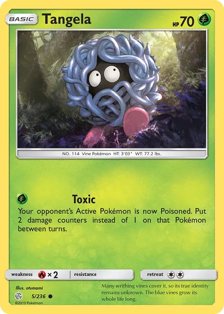 Tangela, Pokémon card CEC 5 — Cosmic Eclipse set