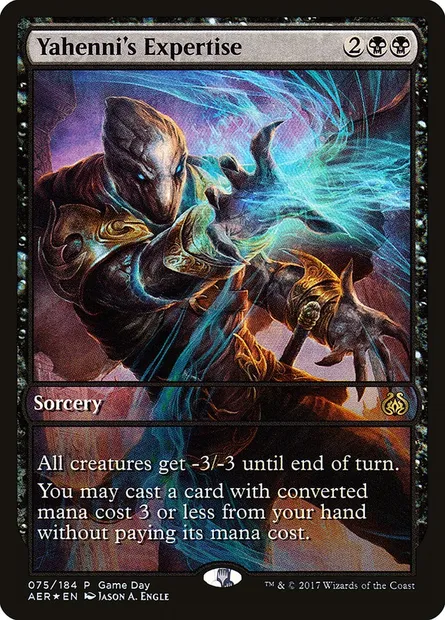 Expertise de Yahenni, carte Magic PAER 75 — extension Aether Revolt Promos