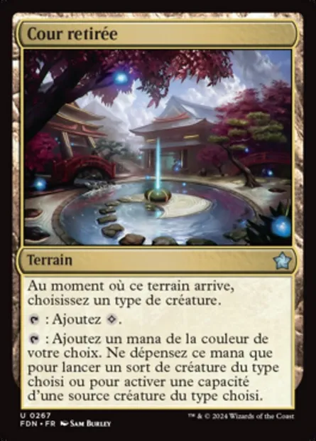 Cour retirée, carte Magic FDN 267 — extension Foundations