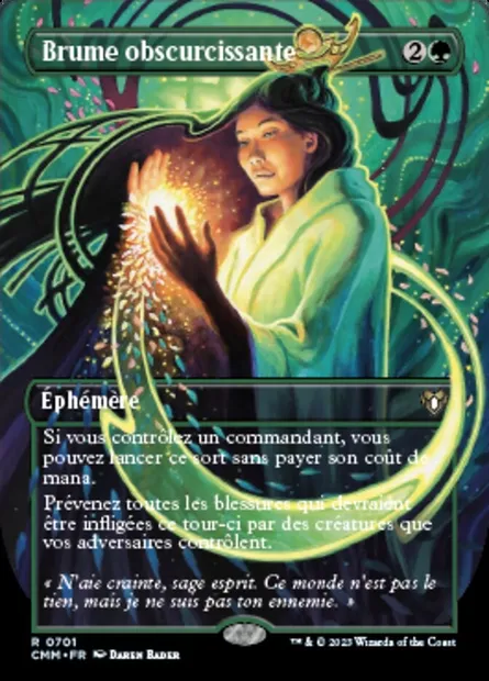 Brume obscurcissante, carte Magic CMM 701 — extension Commander Masters