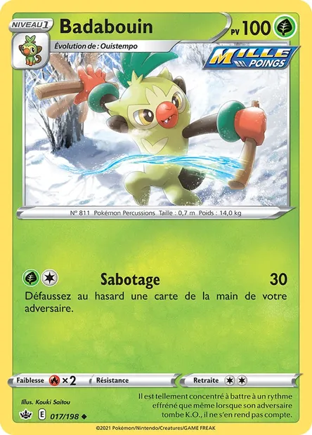 Badabouin, carte Pokémon CRE 17 — extension Règne de Glace