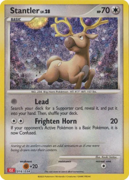Stantler Lv.28, carte Pokémon CLC 016 — extension Pokémon TCG Classic: Charizard & Ho-Oh ex Deck