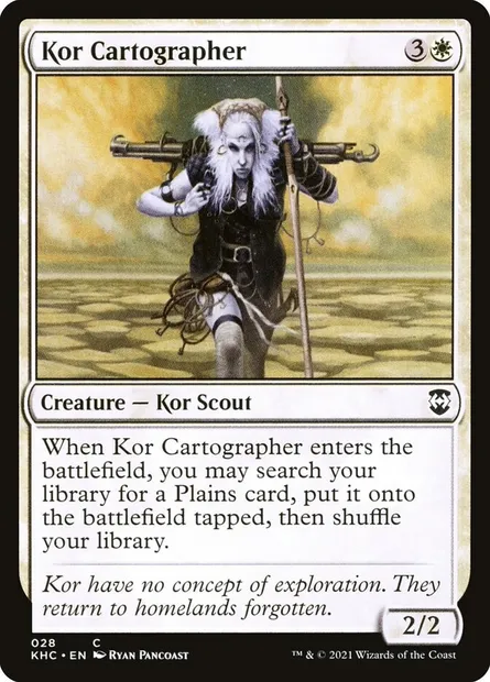 Kor Cartographer, Magic card KHC 28 — Kaldheim Commander set