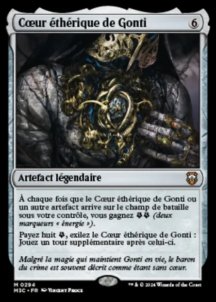Cœur éthérique de Gonti, carte Magic M3C 294 — extension Modern Horizons 3 Commander