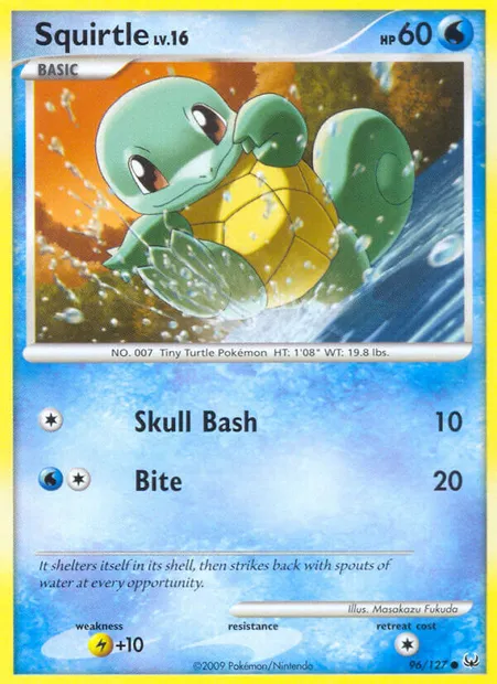 Squirtle, Pokémon card PL 96 — Platinum set