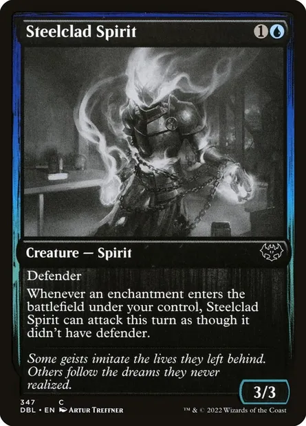 Esprit à l'habit d'acier, carte Magic DBL 347 — extension Innistrad : Double Programme