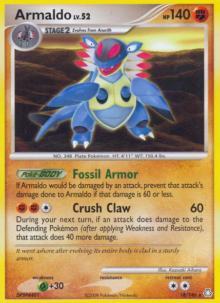Armaldo, carte Pokémon LA 18 — extension Éveil des Légendes