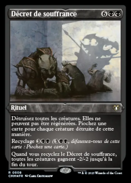 Décret de souffrance, carte Magic CMM 508 — extension Commander Masters