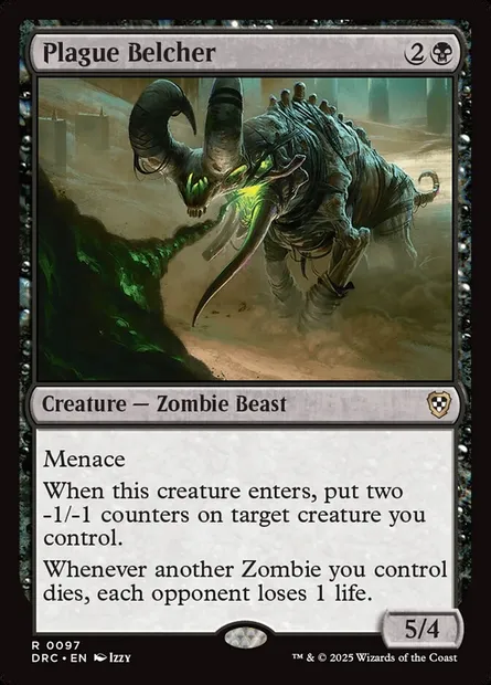 Plague Belcher, Magic card DRC 97 — Aetherdrift Commander set