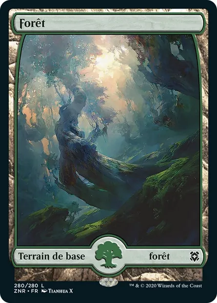 Forêt, carte Magic ZNR 280 — extension Renaissance de Zendikar